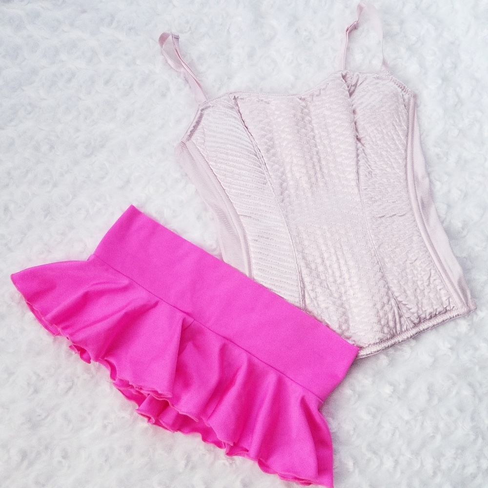 Soft Pink Quilted Corset